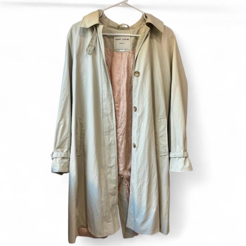 Larry Levine Beige Trench Coat